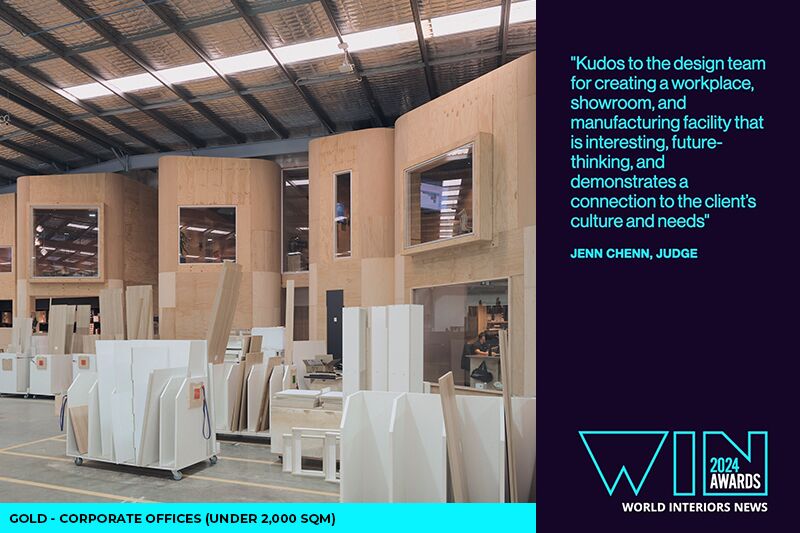 Gold Award for Workspace Interiors to Intermain HQ, Australia