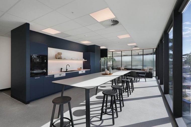 Modern kitchen at Botanicca L2, a representation of Intermain's dream spaces in Australia.