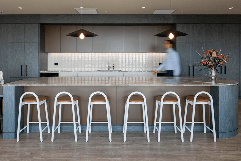 Modern office fitout project in Westfield, Bondi Junction, Australia by Intermain.